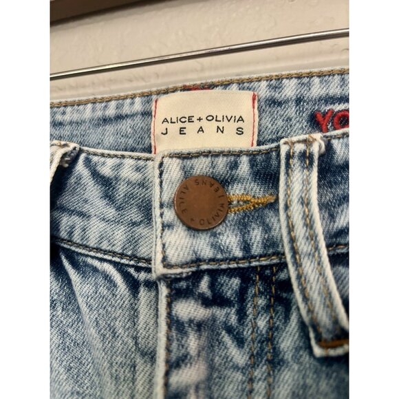 Alice + Olivia Good Patchwork Jeans Sz 26 (Minor Flaws) - Picture 4 of 15